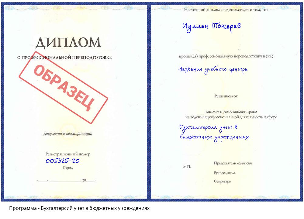 Бухгалтерсий учет в бюджетных учреждениях Тольятти