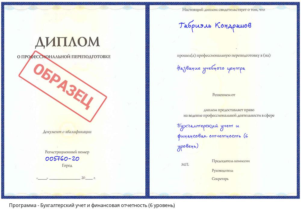 Бухгалтерский учет и финансовая отчетность (6 уровень) Тольятти