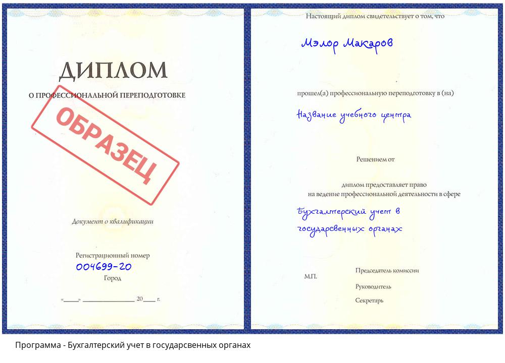 Бухгалтерский учет в государсвенных органах Тольятти